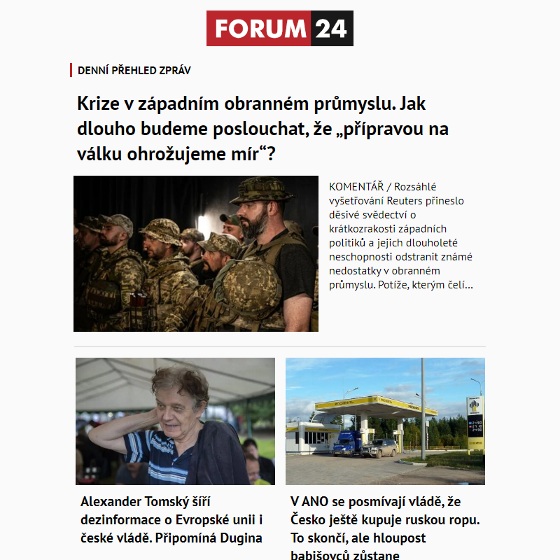 _ Ať nepřijdete o to nejlepší z deníku FORUM 24!