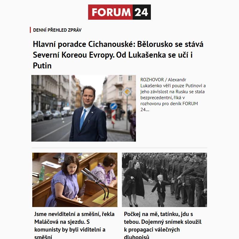 _ Ať nepřijdete o to nejlepší z deníku FORUM 24!