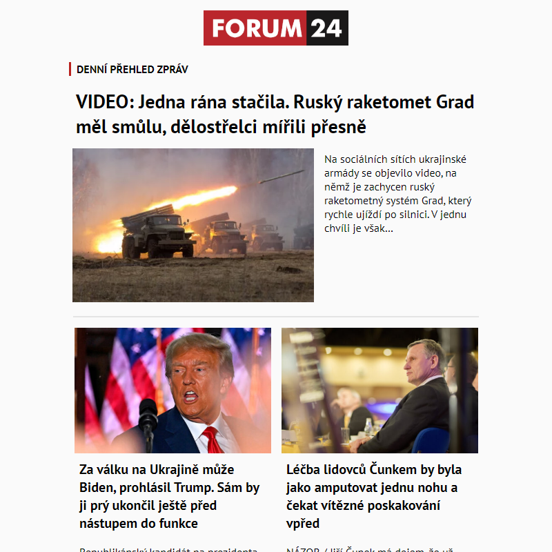 _ Ať nepřijdete o to nejlepší z deníku FORUM 24!