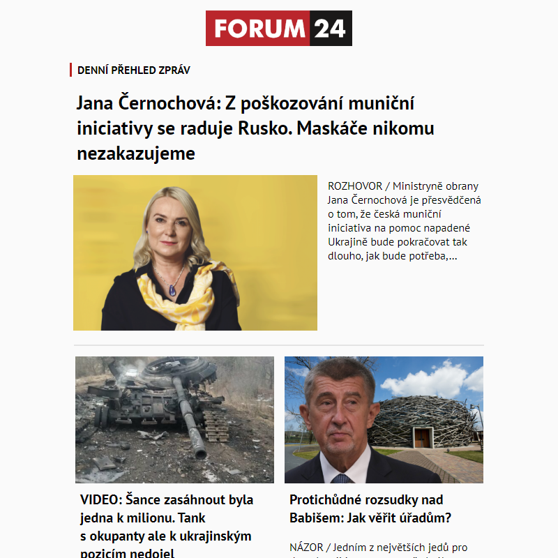 _ Ať nepřijdete o to nejlepší z deníku FORUM 24!