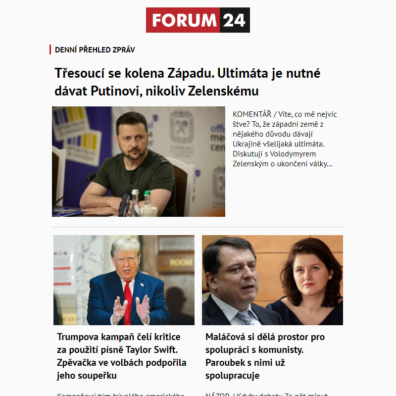 _ Ať nepřijdete o to nejlepší z deníku FORUM 24!