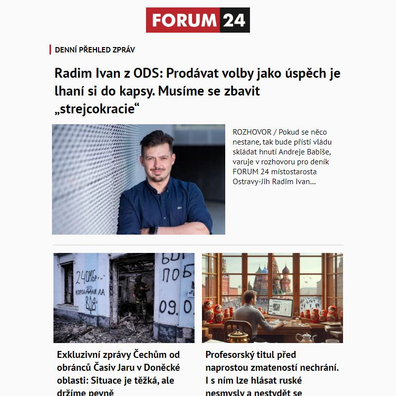 _ Ať nepřijdete o to nejlepší z deníku FORUM 24!