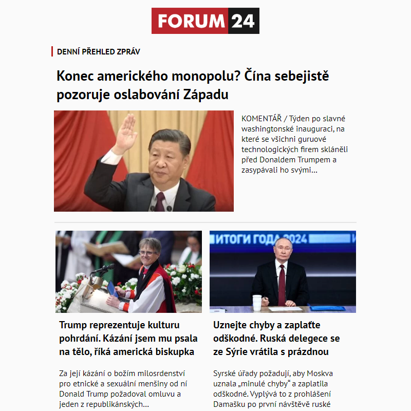 _ Ať nepřijdete o to nejlepší z deníku FORUM 24!