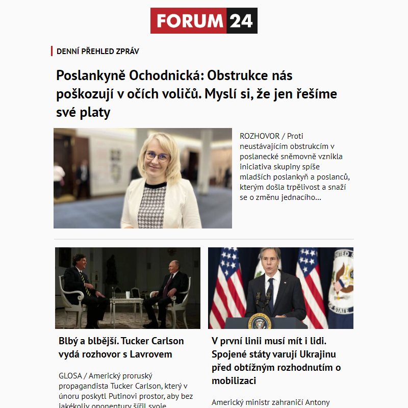 _ Ať nepřijdete o to nejlepší z deníku FORUM 24!