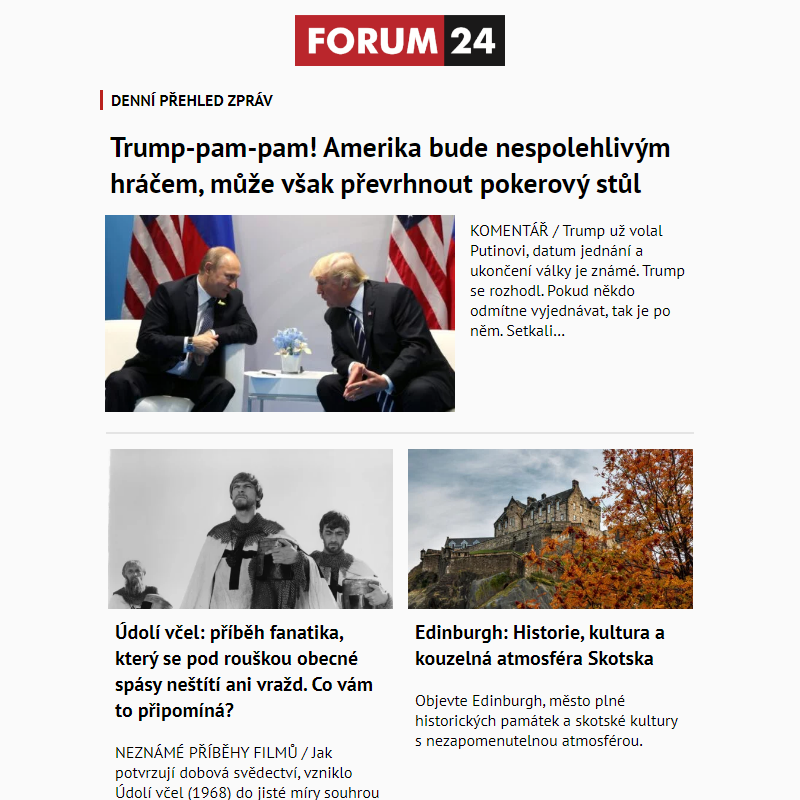 _ Ať nepřijdete o to nejlepší z deníku FORUM 24!