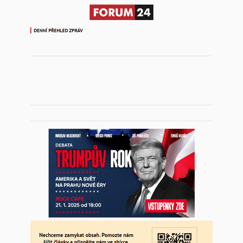 _ Ať nepřijdete o to nejlepší z deníku FORUM 24!