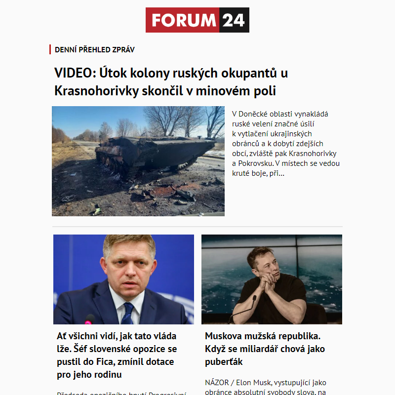 _ Ať nepřijdete o to nejlepší z deníku FORUM 24!