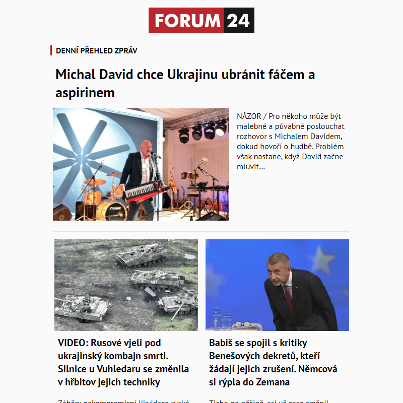 _ Ať nepřijdete o to nejlepší z deníku FORUM 24!