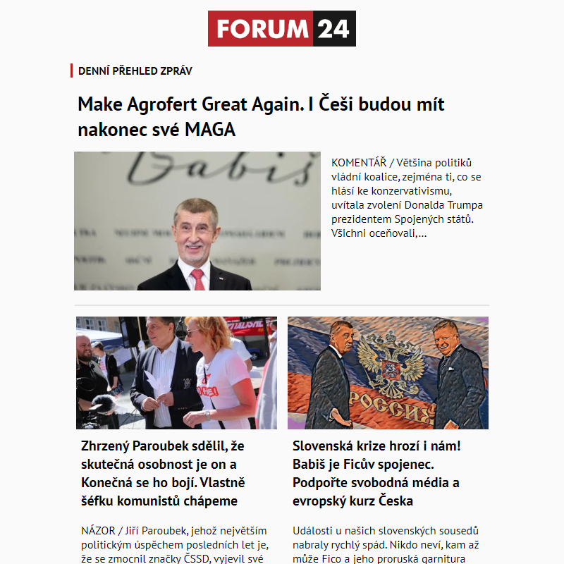 _ Ať nepřijdete o to nejlepší z deníku FORUM 24!