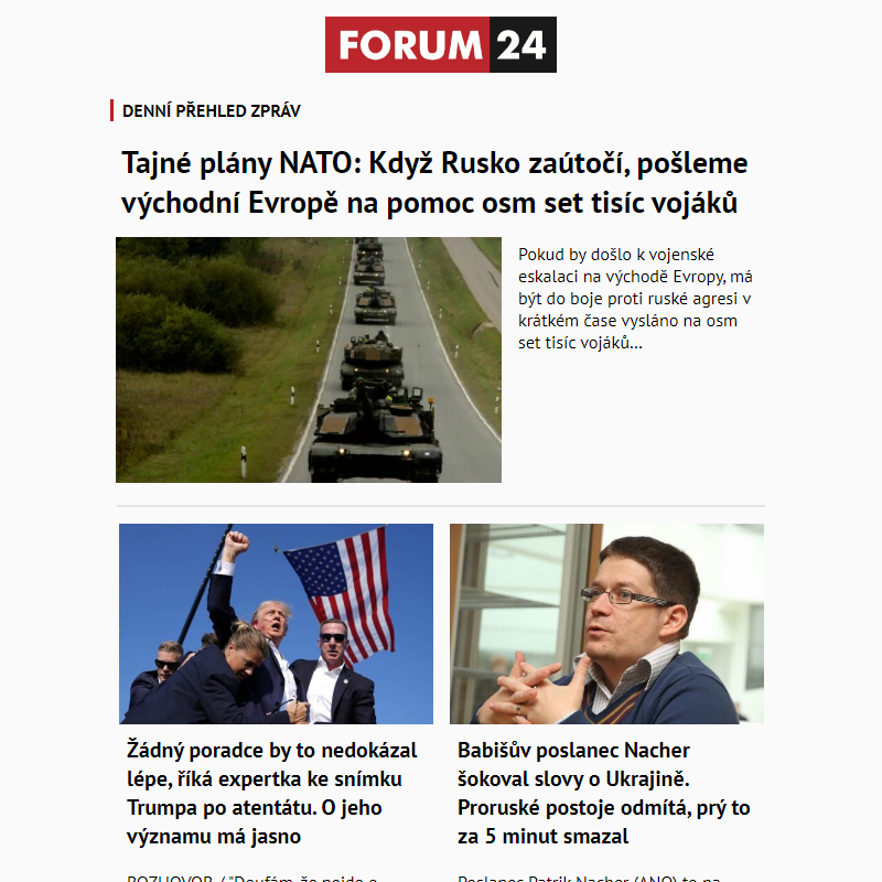 _ Ať nepřijdete o to nejlepší z deníku FORUM 24!