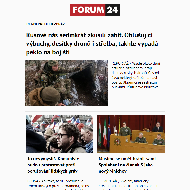 _ Ať nepřijdete o to nejlepší z deníku FORUM 24!