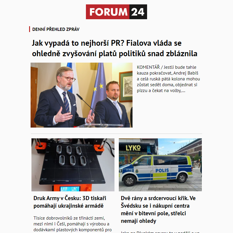 _ Ať nepřijdete o to nejlepší z deníku FORUM 24!