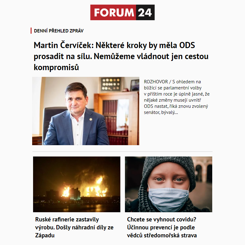 _ Ať nepřijdete o to nejlepší z deníku FORUM 24!