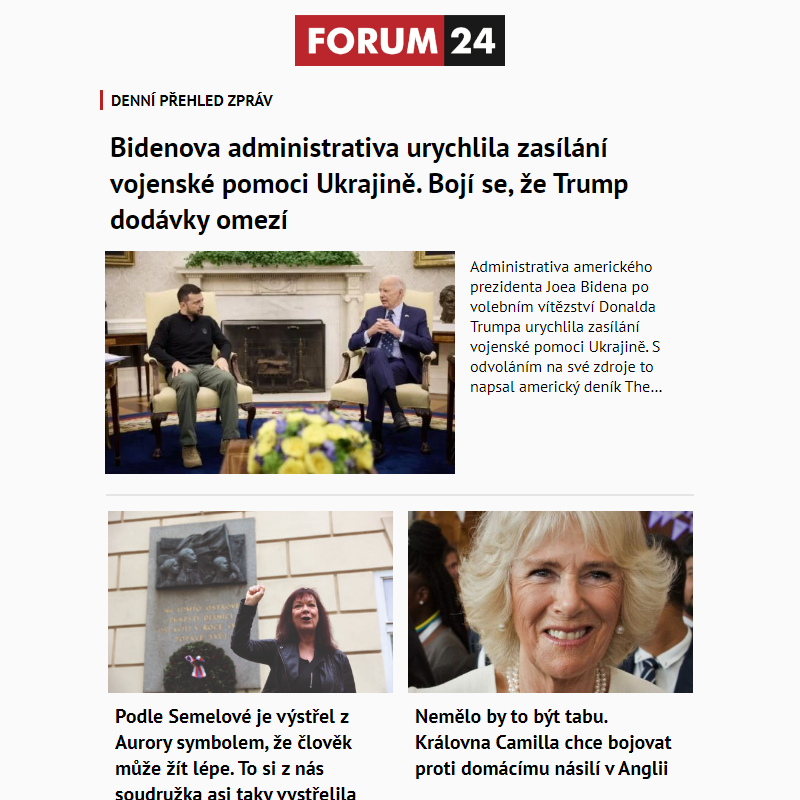 _ Ať nepřijdete o to nejlepší z deníku FORUM 24!