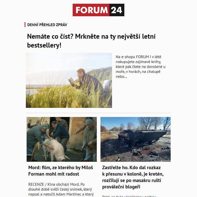 _ Ať nepřijdete o to nejlepší z deníku FORUM 24!