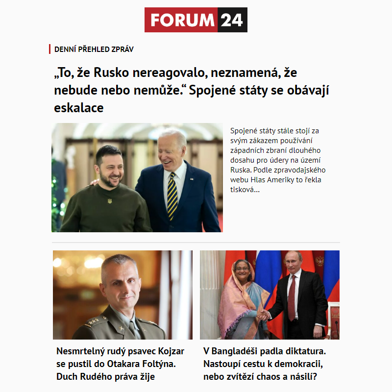 _ Ať nepřijdete o to nejlepší z deníku FORUM 24!