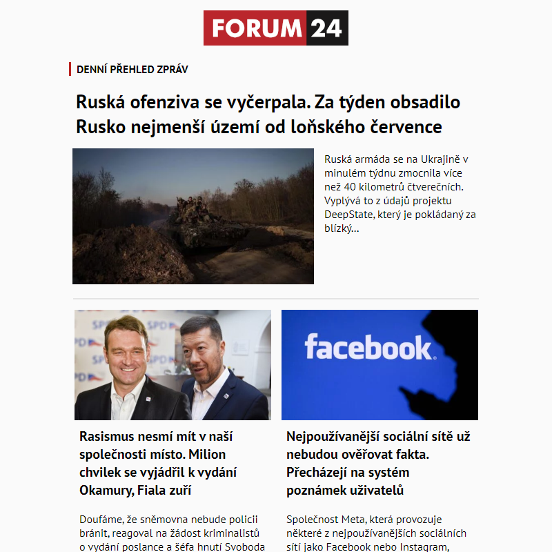 _ Ať nepřijdete o to nejlepší z deníku FORUM 24!