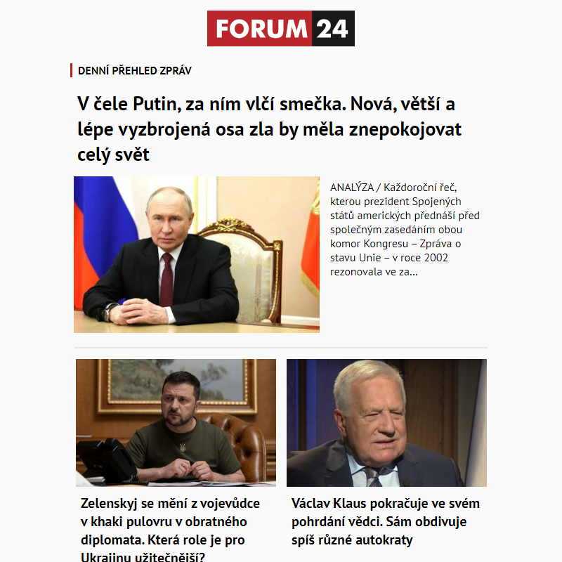 _ Ať nepřijdete o to nejlepší z deníku FORUM 24!