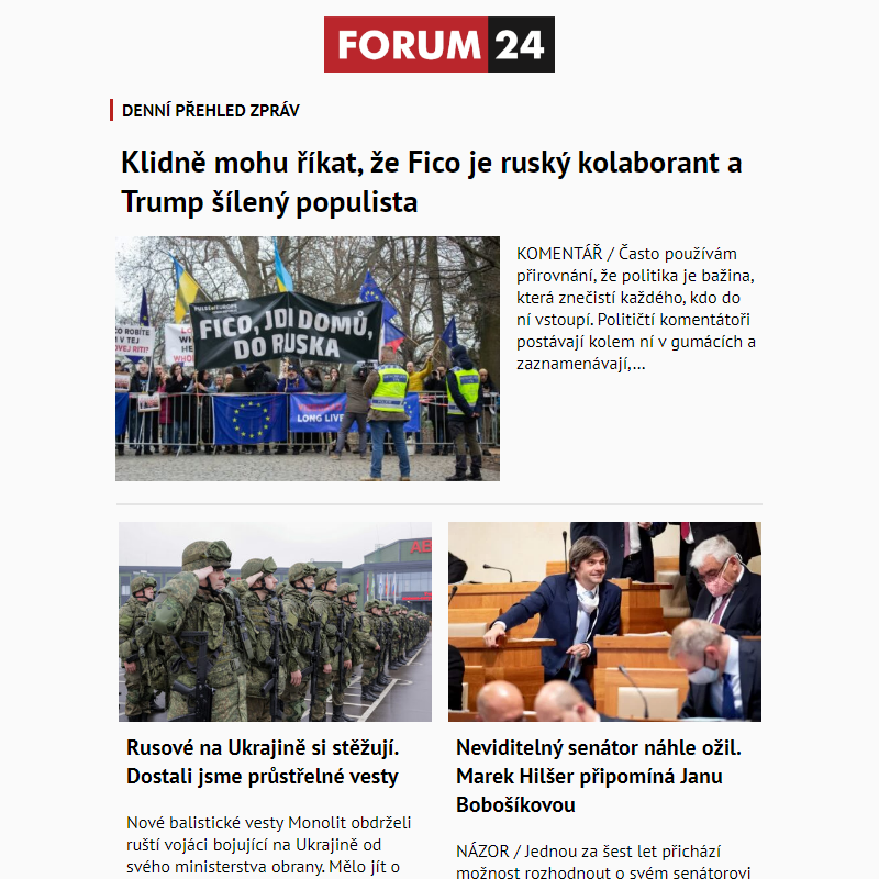 _ Ať nepřijdete o to nejlepší z deníku FORUM 24!