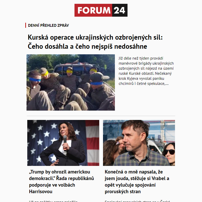 _ Ať nepřijdete o to nejlepší z deníku FORUM 24!