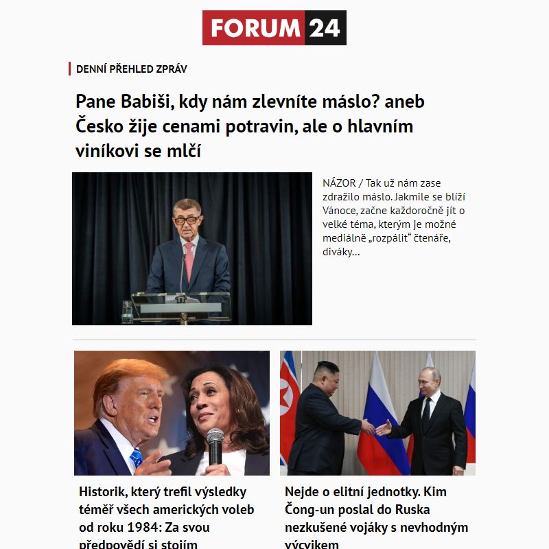 _ Ať nepřijdete o to nejlepší z deníku FORUM 24!