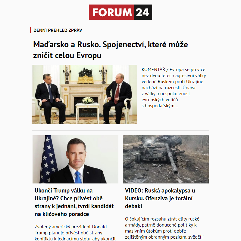 _ Ať nepřijdete o to nejlepší z deníku FORUM 24!