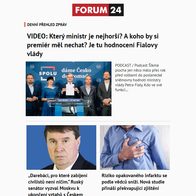 _ Ať nepřijdete o to nejlepší z deníku FORUM 24!