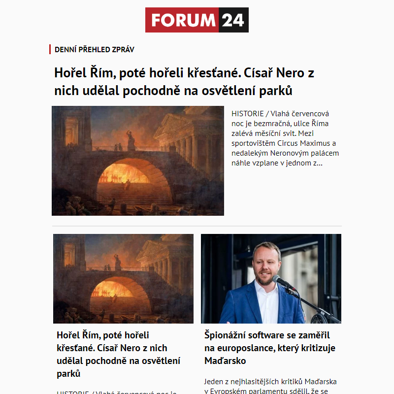 _ Ať nepřijdete o to nejlepší z deníku FORUM 24!