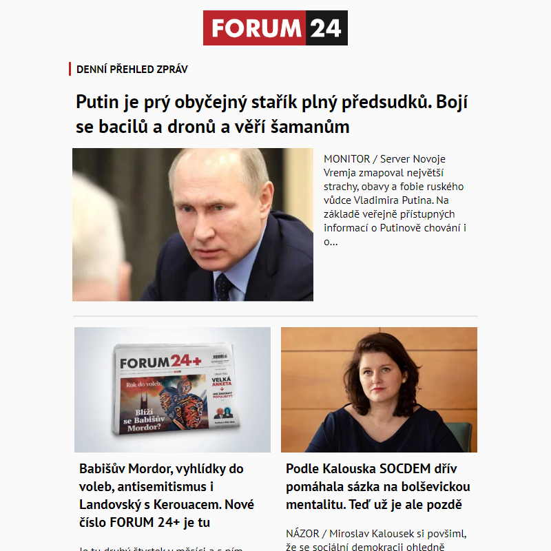 _ Ať nepřijdete o to nejlepší z deníku FORUM 24!