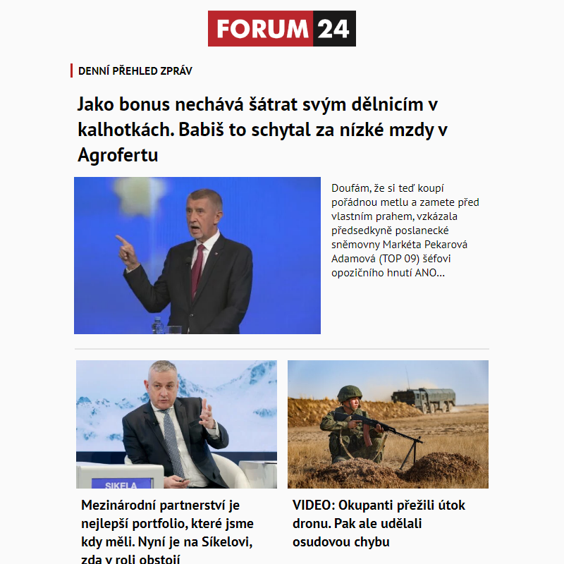 _ Ať nepřijdete o to nejlepší z deníku FORUM 24!