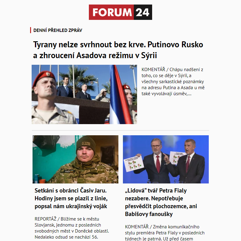 _ Ať nepřijdete o to nejlepší z deníku FORUM 24!