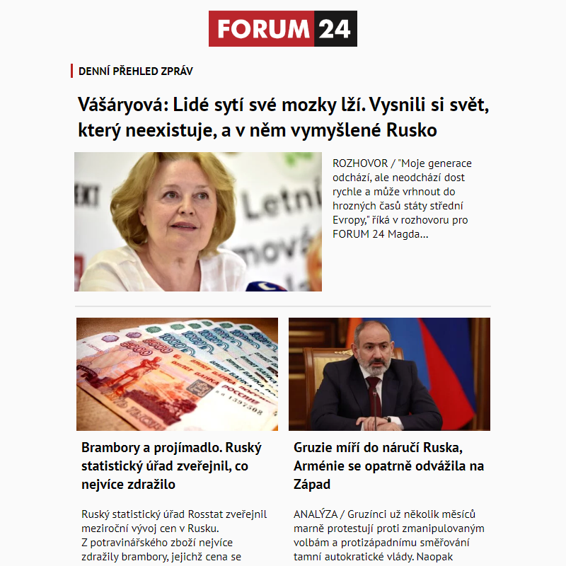 _ Ať nepřijdete o to nejlepší z deníku FORUM 24!