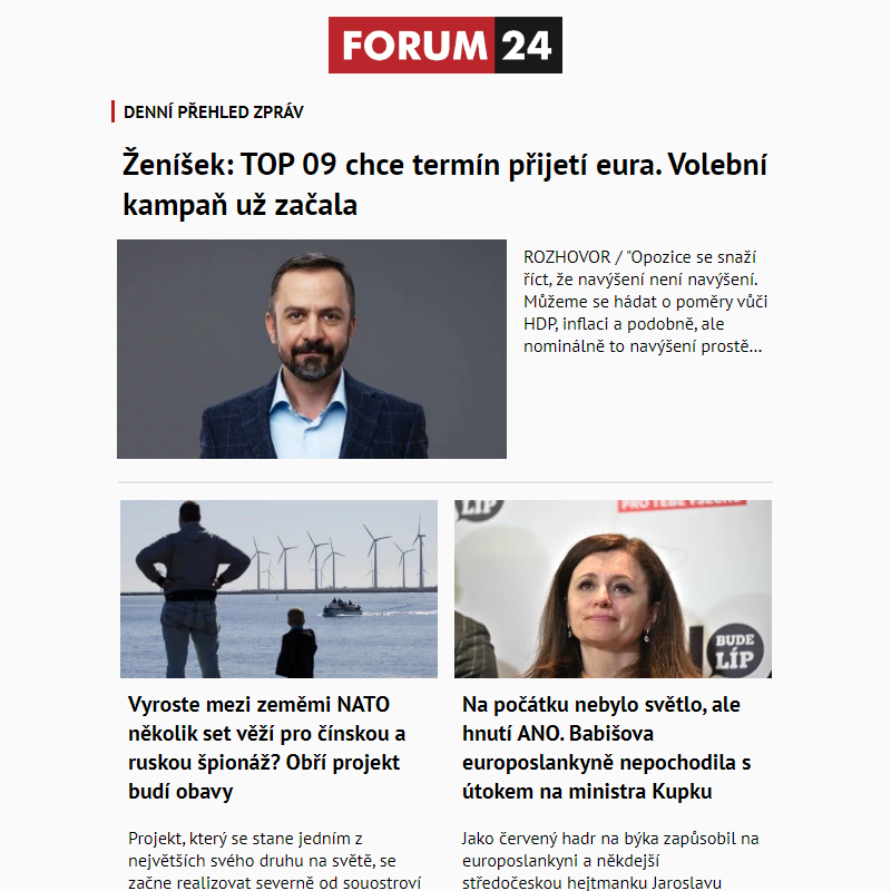 _ Ať nepřijdete o to nejlepší z deníku FORUM 24!