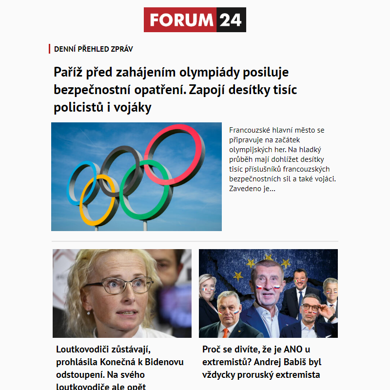 _ Ať nepřijdete o to nejlepší z deníku FORUM 24!