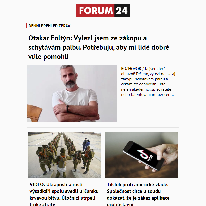 _ Ať nepřijdete o to nejlepší z deníku FORUM 24!