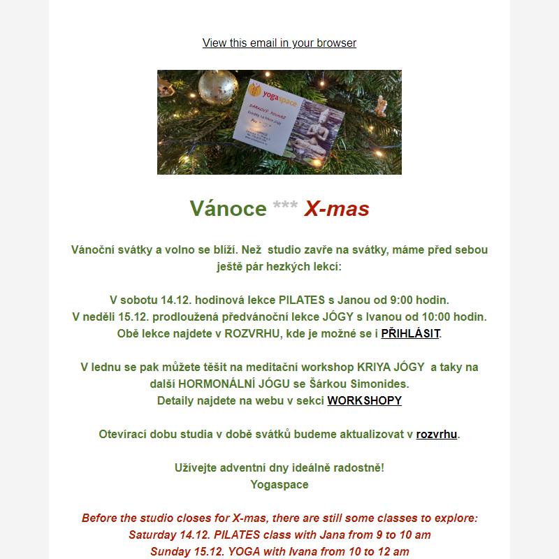 Vánoce *** X-mas *** Yoga