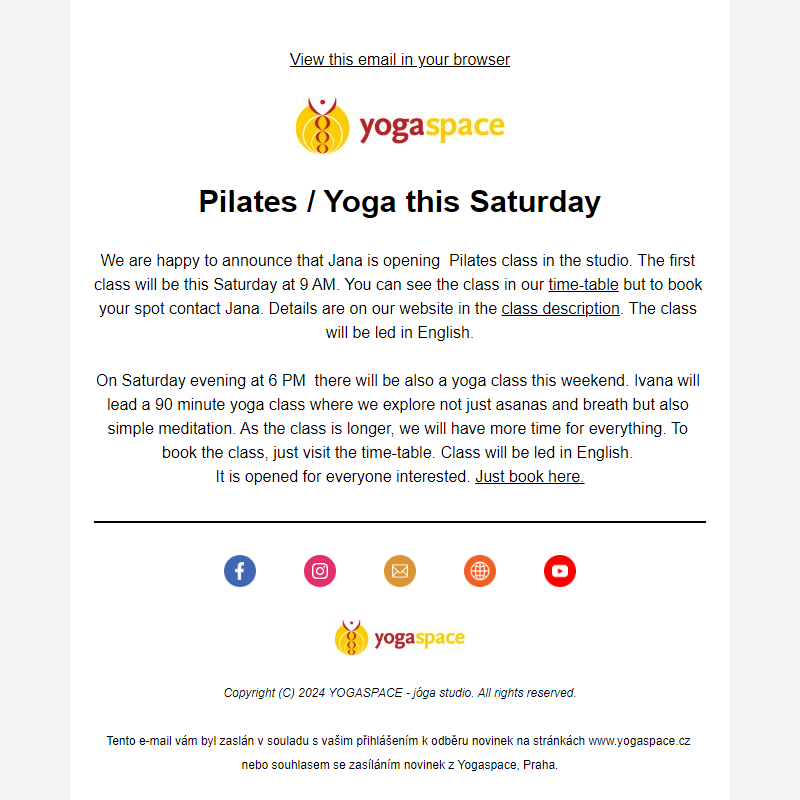 Busy Saturday at Yogaspace