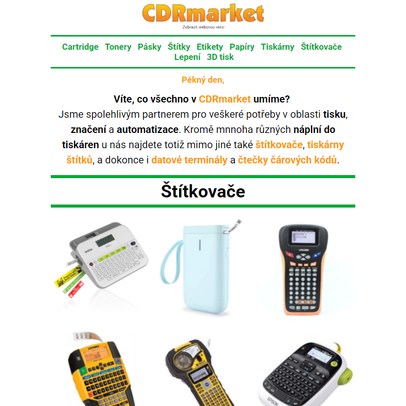 Víte, co všechno v CDRmarket umíme?