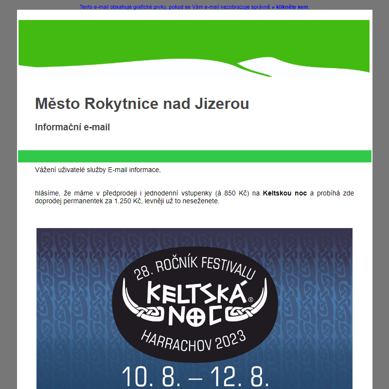 KELTSKÁ NOC - předprodej lístků v Městském informačním centru