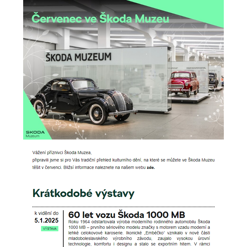 Červenec ve Škoda Muzeu