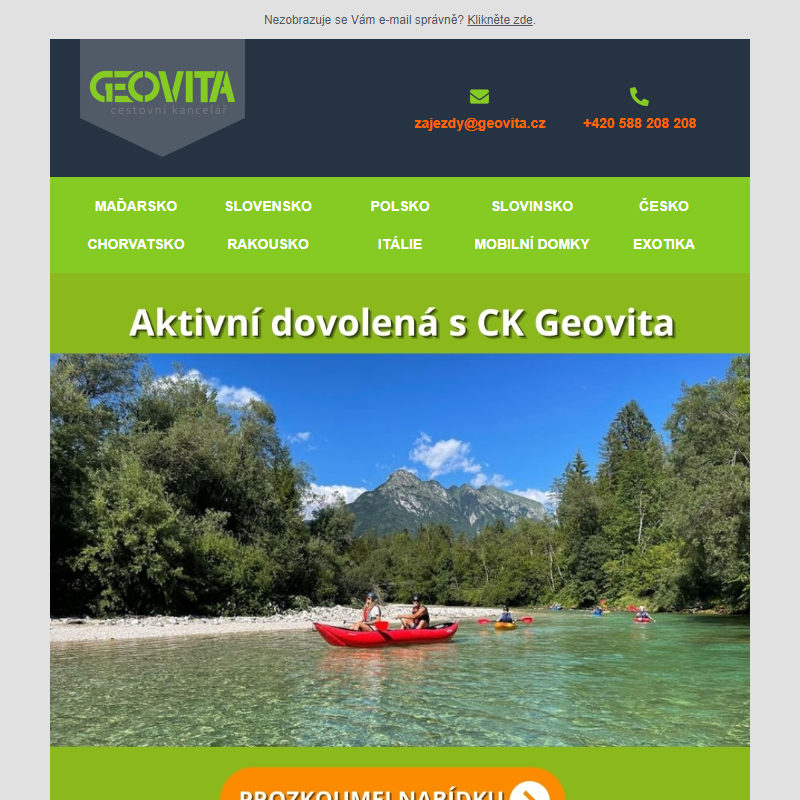 Zažijte aktivní dovolenou s CK Geovita_