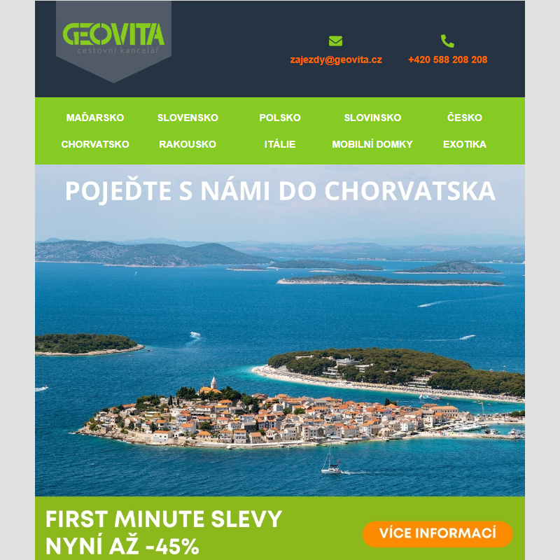 __Letní dovolená v Chorvatsku AKCE FIRST MINUTE__