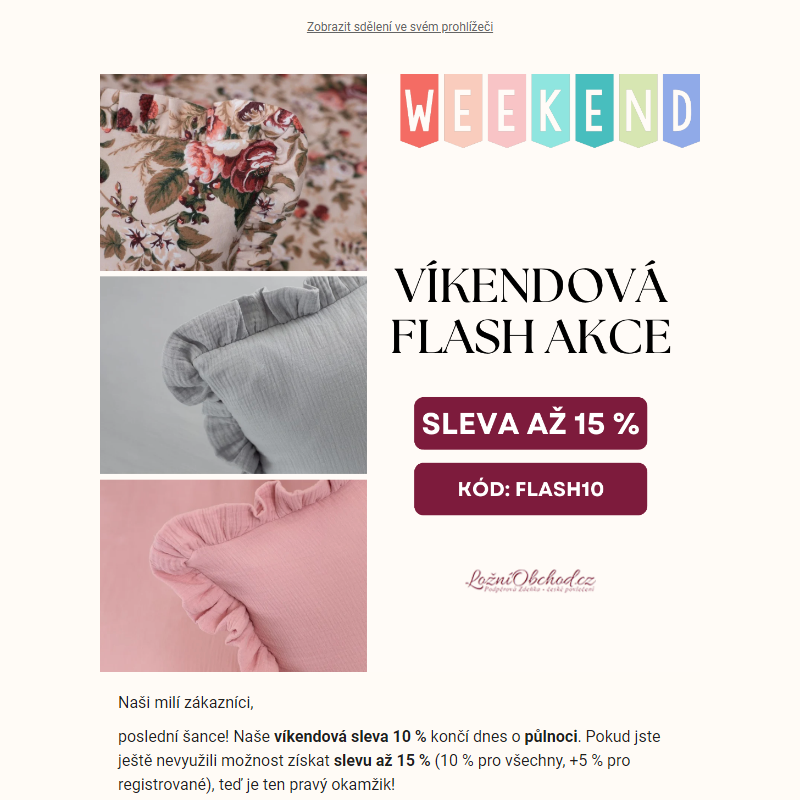 _ Poslední den! Sleva až 15 % končí dnes o půlnoci!