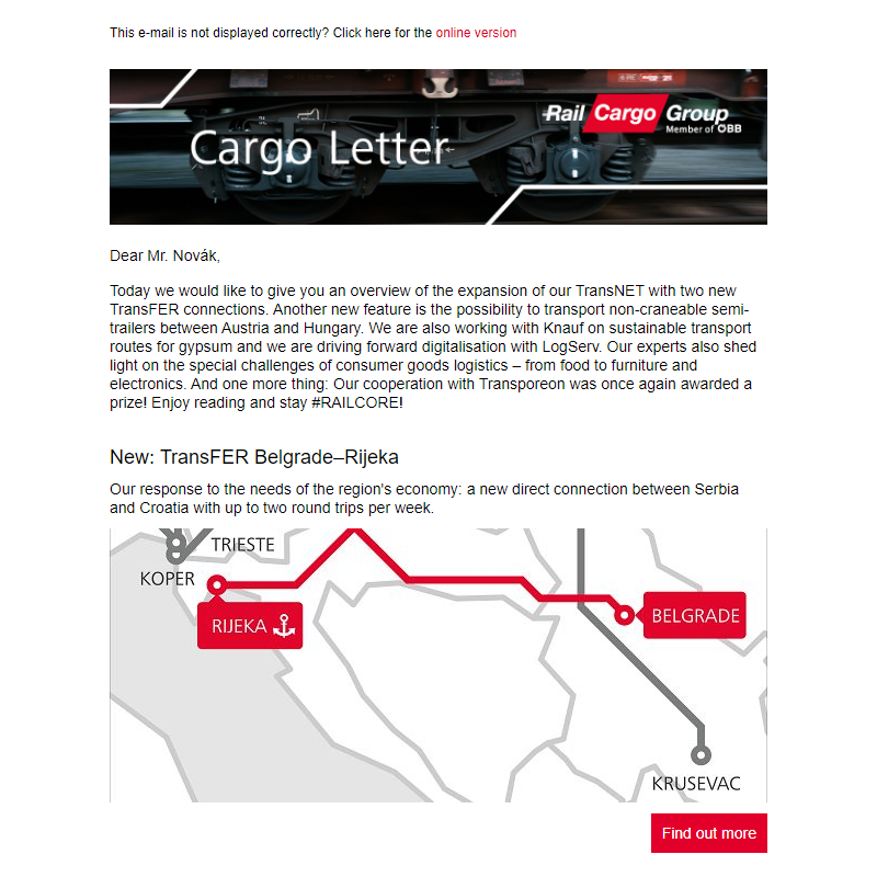 From A to B and all the way to the destination: our latest logistics highlights