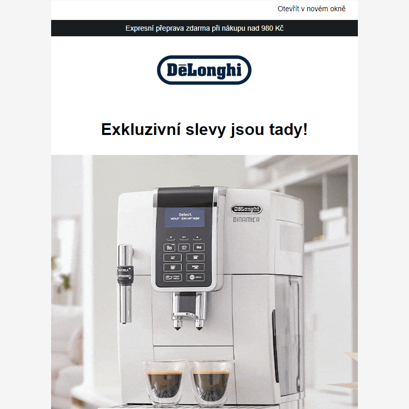 Slevové Dny De'Longhi __ Získejte vysněný kávovar s 15% slevou