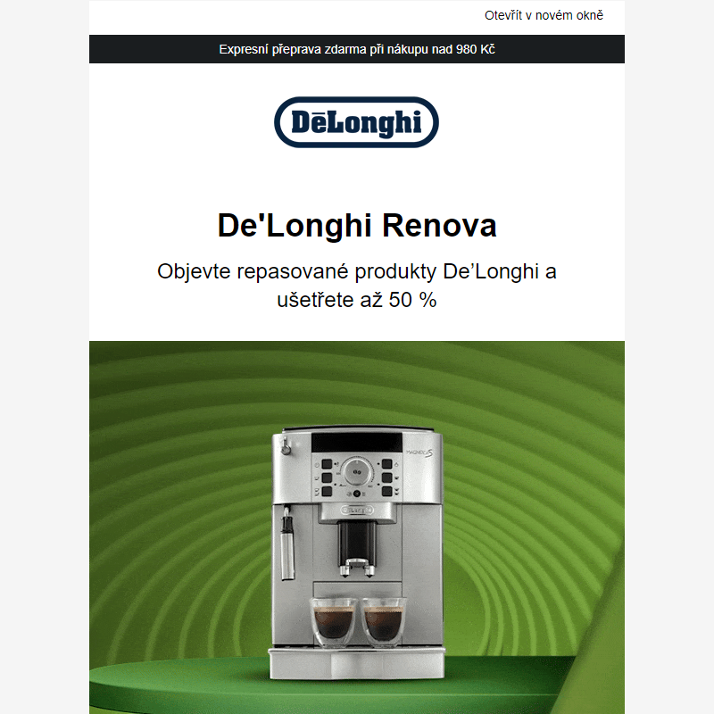 De'Longhi Renova: repasované produkty za speciální cenu