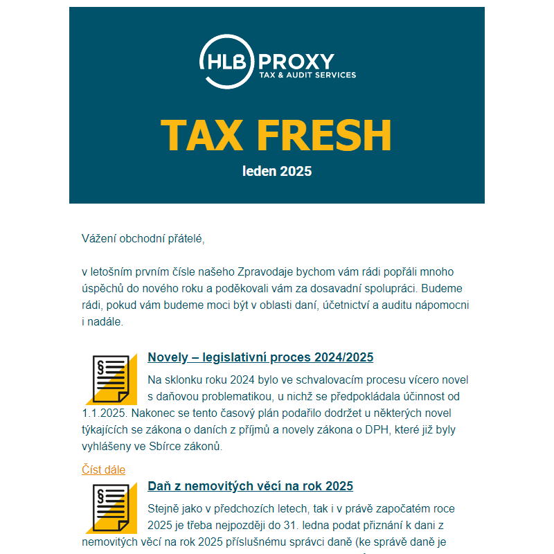 Tax Fresh leden / 2025