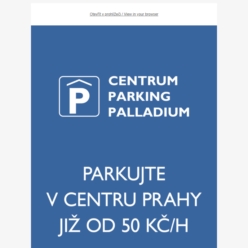 Parkujte v centru Prahy již od 50 Kč/h