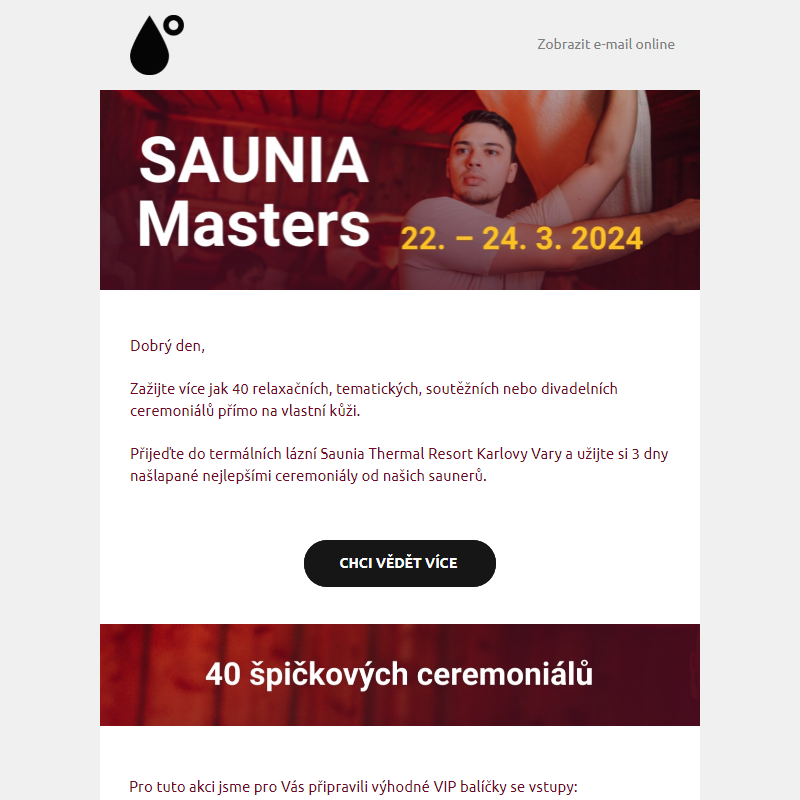 Saunia Masters 2024 - víkend nezapomenutelných ceremoniálů