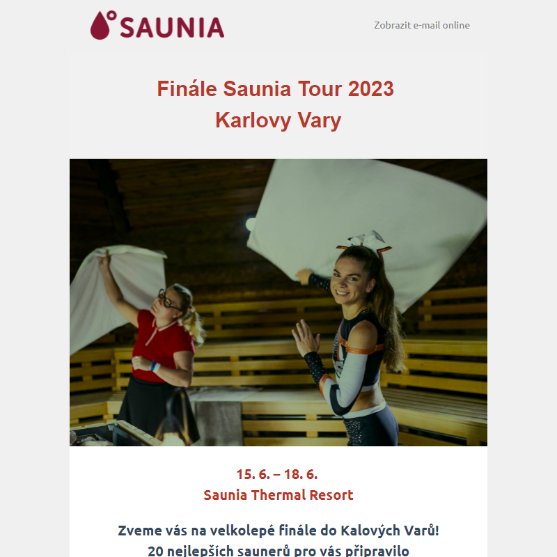 Finále SauniaTour 2023 v Karlových Varech 15.6.-18.6.